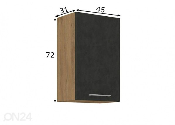 Köögikapp (ülemine) 45 cm mõõdud