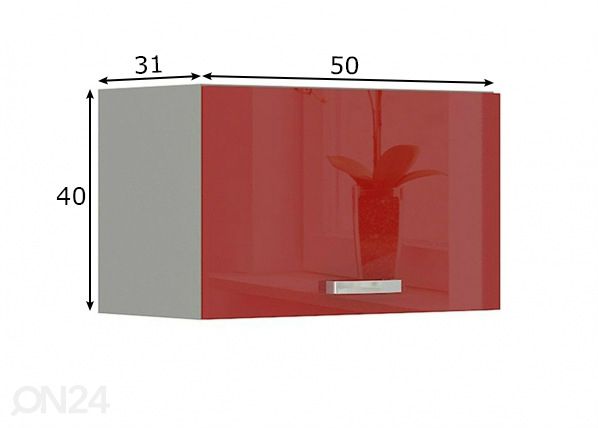 Köögikapp (ülemine) 50 cm mõõdud