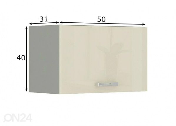 Köögikapp (ülemine) 50 cm mõõdud