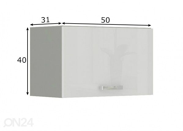 Köögikapp (ülemine) 50 cm mõõdud