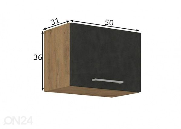Köögikapp (ülemine) 50 cm mõõdud