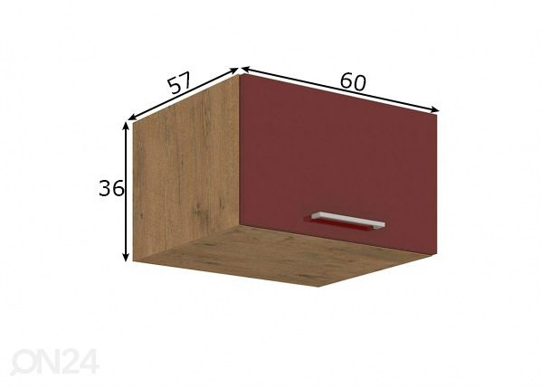 Köögikapp (ülemine) 60 cm mõõdud
