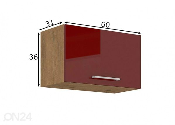 Köögikapp (ülemine) 60 cm mõõdud