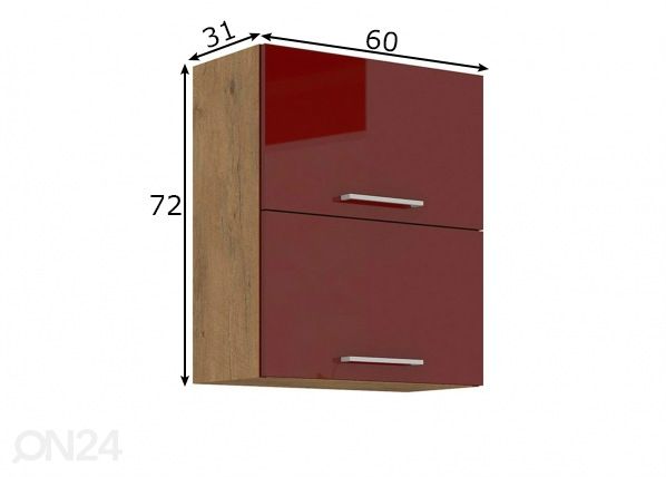 Köögikapp (ülemine) 60 cm mõõdud