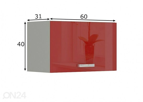 Köögikapp (ülemine) 60 cm mõõdud