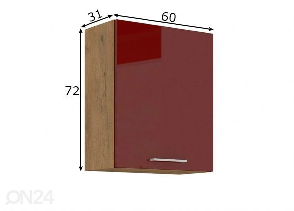Köögikapp (ülemine) 60 cm mõõdud