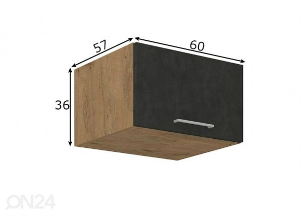 Köögikapp (ülemine) 60 cm mõõdud
