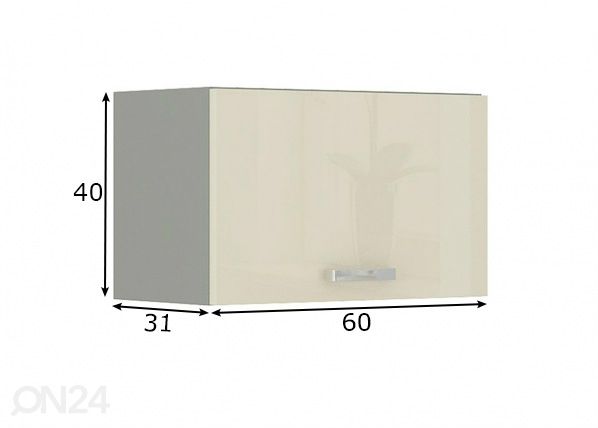 Köögikapp (ülemine) 60 cm mõõdud