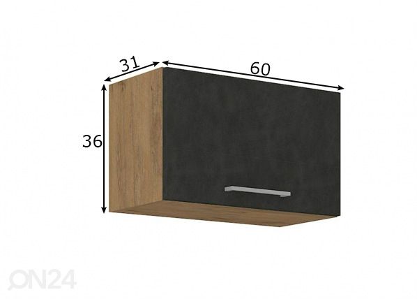 Köögikapp (ülemine) 60 cm mõõdud