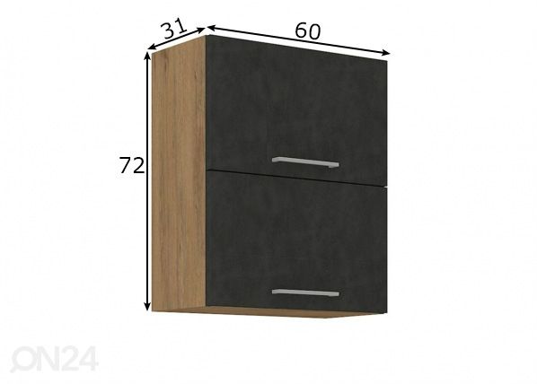 Köögikapp (ülemine) 60 cm mõõdud