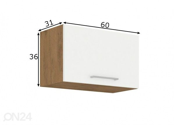 Köögikapp (ülemine) 60 cm mõõdud
