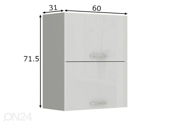 Köögikapp (ülemine) 60 cm mõõdud