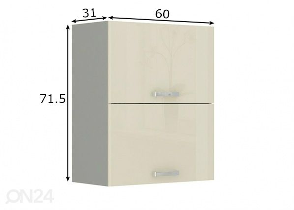 Köögikapp (ülemine) 60 cm mõõdud