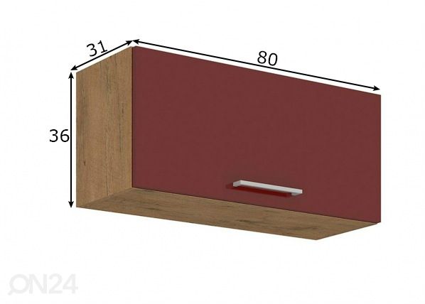 Köögikapp (ülemine) 80 cm mõõdud