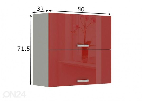 Köögikapp (ülemine) 80 cm mõõdud