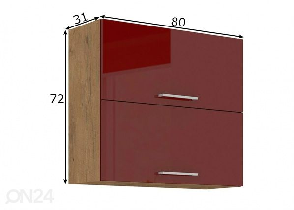 Köögikapp (ülemine) 80 cm mõõdud