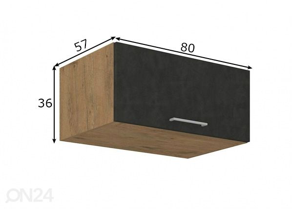 Köögikapp (ülemine) 80 cm mõõdud