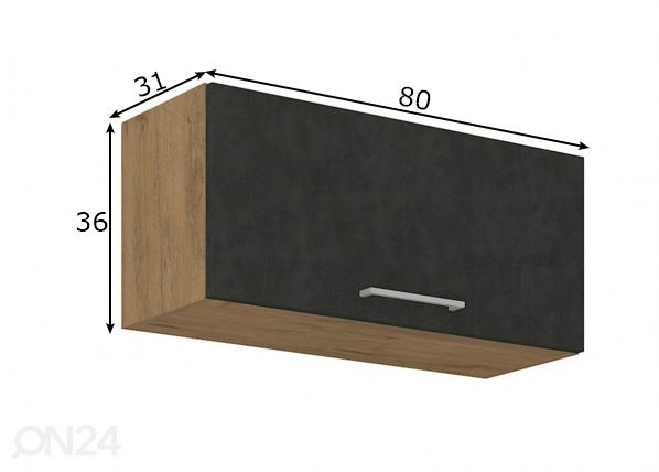 Köögikapp (ülemine) 80 cm mõõdud