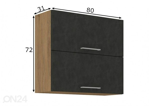 Köögikapp (ülemine) 80 cm mõõdud