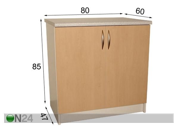 Köögikapp 80 cm mõõdud