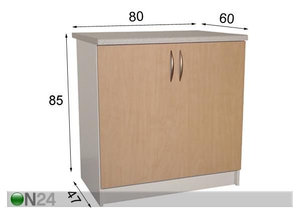 Köögikapp 80 cm mõõdud