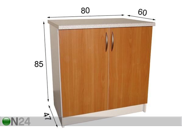 Köögikapp 80 cm mõõdud