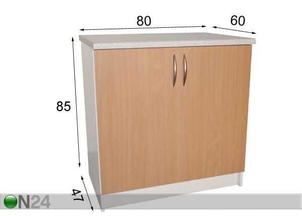 Köögikapp 80 cm mõõdud