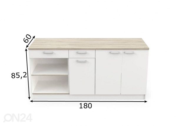 Köögikapp / miniköök Cooking 180 cm mõõdud