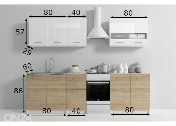 Köögimööbel 200 cm mõõdud