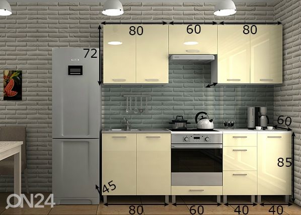 Köögimööbel 220 cm mõõdud