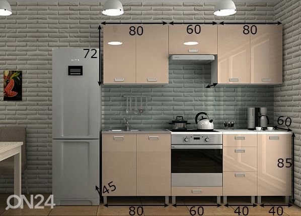 Köögimööbel 220 cm mõõdud
