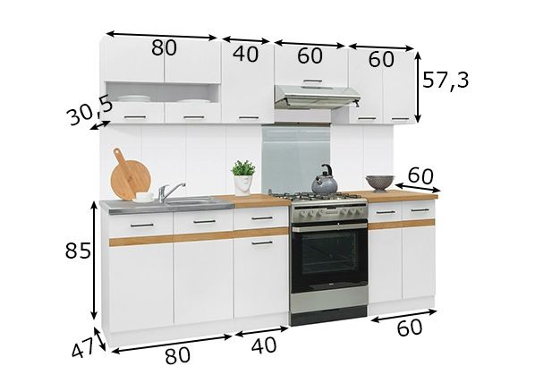 Köögimööbel 240 cm mõõdud