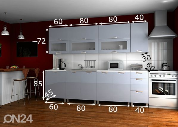 Köögimööbel 260 cm mõõdud