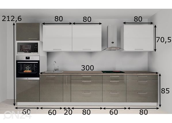 Köögimööbel 360cm mõõdud