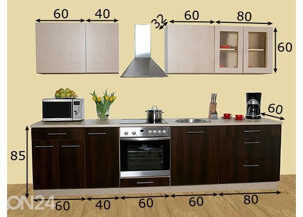 Köögimööbel Kaisa 2 SK 300 cm mõõdud