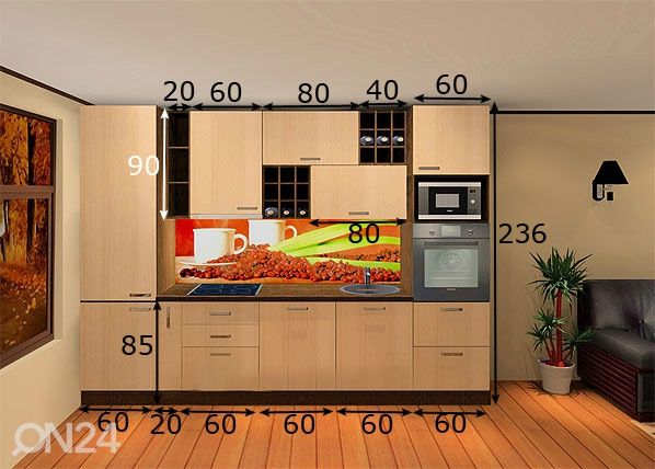 Köögimööbel Maria 320 cm mõõdud