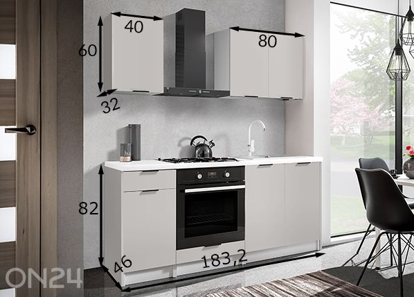 Köögimööbli komplekt 183,2 cm mõõdud