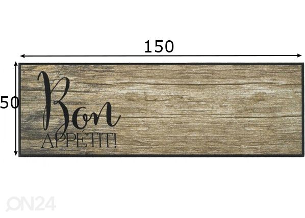 Köögivaip Cook & Wash Wood Bon Appetit mõõdud