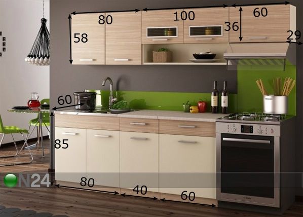 Köök 240 cm mõõdud