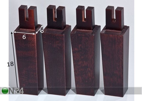 Koonusjalgade komplekt 18 cm wenge mõõdud