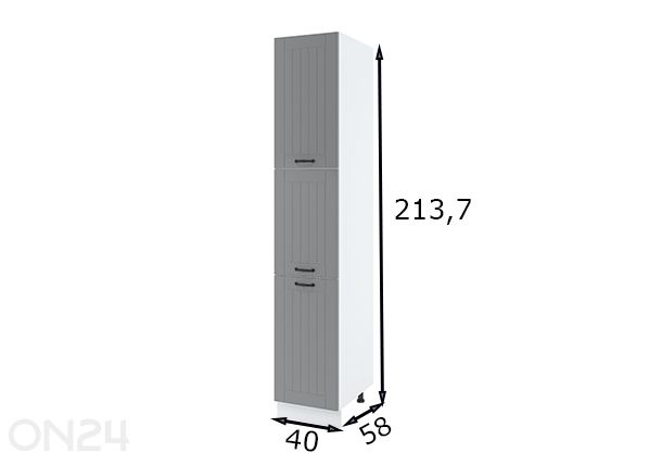 Kõrge köögikapp 40x213,7 cm mõõdud