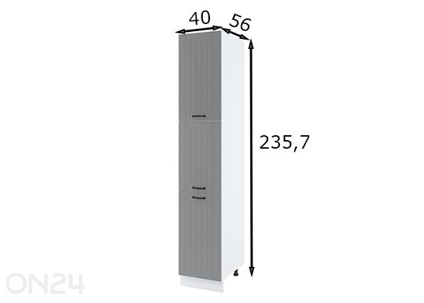 Kõrge köögikapp 40x235,7 cm mõõdud