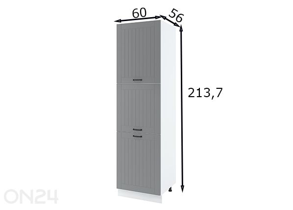 Kõrge köögikapp 60x213,7 cm mõõdud
