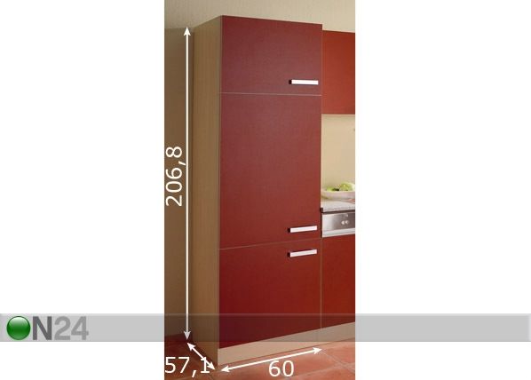 Kõrge köögikapp Bergamo mõõdud