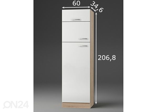 Kõrge köögikapp Dakar 60 cm mõõdud