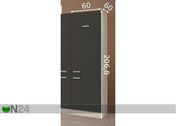 Kõrge köögikapp Faro 60 cm mõõdud