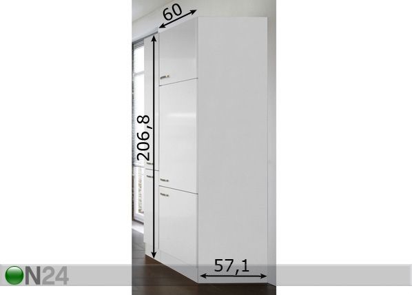 Kõrge köögikapp Lagos 60 cm mõõdud