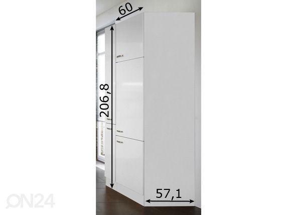 Kõrge köögikapp Lagos 60 cm mõõdud