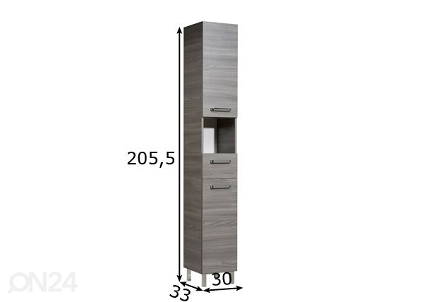 Kõrge vannitoakapp 912 mõõdud