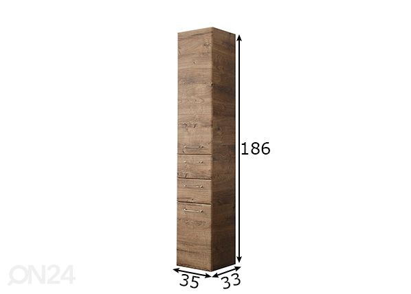 Kõrge vannitoakapp 943 mõõdud